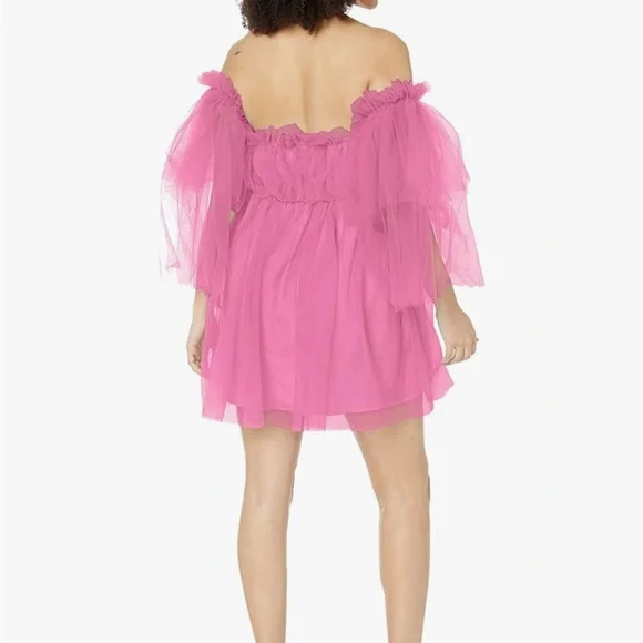 Off the Shoulder Hot Pink Dress - Picture 6 of 6